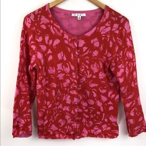 CAbi Medium Cardigan Sorbet Swirl Red & Pink #299